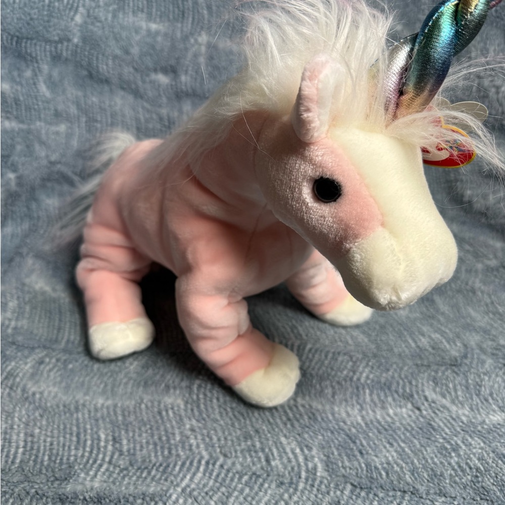 Ty Large Plush Beanie Buddy - Charmer ( pink Unicorn ) MWMT